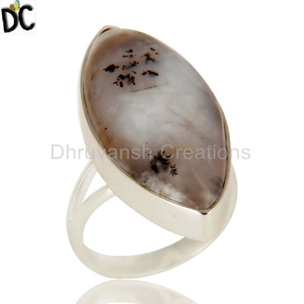 Dendritic Opal Gemstone Rings, Gender : Men's, Unisex, Women's