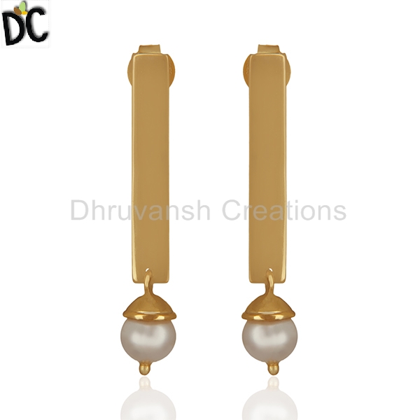 Dhruvansh Gold Plated Silver Earring, Occasion : Anniversary, Engagement, Gift, Party, Wedding