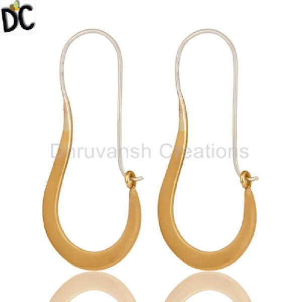 Dhruvansh Creations Gold Sterling Plain Earring