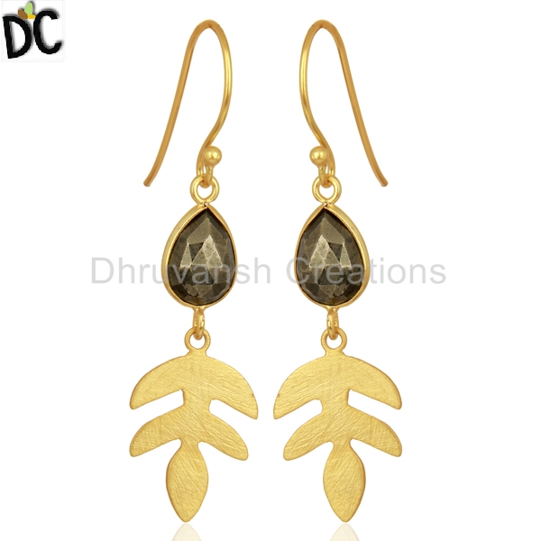 Dhruvansh Natural Pyrite Gemstone Earring