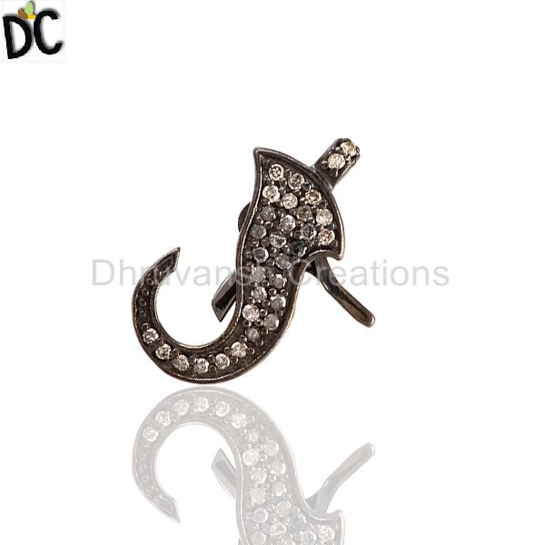 Pave Diamond Lobster Clasp Conector