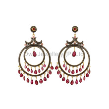 Pink Tourmaline Gemstone Diamond Earring, Occasion : Anniversary, Engagement, Gift, Party, Wedding