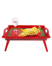 Rectangular Wood Bed Serving Tray