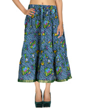 Elastic Waist Maxi Gypsy Skirt, Technics : Crocheted