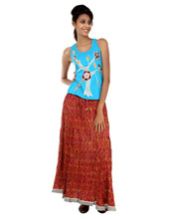 Hand Lace Work Maxi Length Skirt