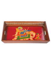 Wood Hand Painted Serving Tray