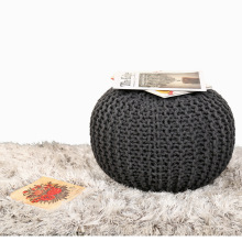 Handmade Cotton Foot Stool knitted pouf