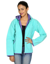 Striped Hooded Winter Jacket, Gender : Unisex, Women Sizes