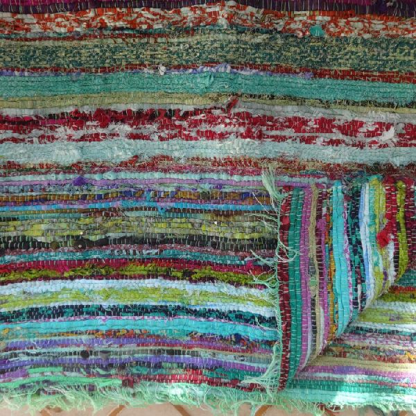 Chindi rag rug FLOOR CARPET, for Beach, Camping, Door, Kitchen, Outdoor, Home, Hotel, Picnic, Prayer