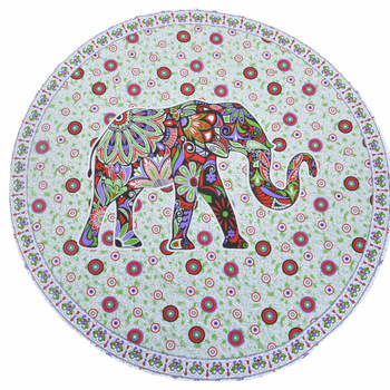 Elephant Mandala Roundie Yoga Mat, Style : Art Deco Style