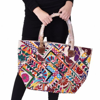  Cotton Blend Ethnic Traditional Handbags, Pattern : Embroidered Banjara