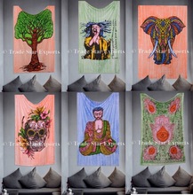 Rectangular hand painted tapestries, for Wallhanging, Technics : Handmade