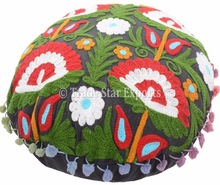 Suzani Embroidered Floor Cushion Cover