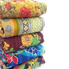  100% Cotton 2.5 Kg Vintage Kantha QUILT, Technics : Knitted