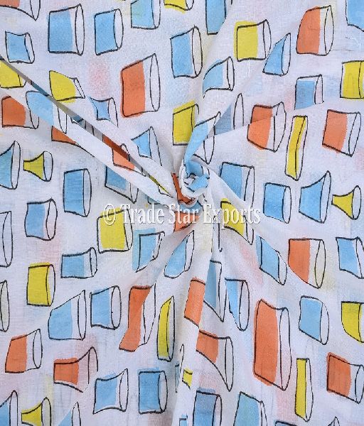 voile printed cloth material kids cotton fabric