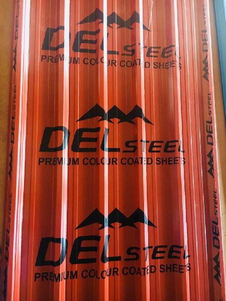DEL STEEL SKY BLUE 0.45 MM, for Roofing, Size : Mutlisize
