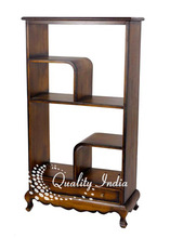 Wooden Without Back Support Long Muti Shelves Display Rack