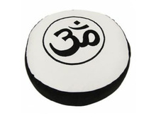 Meditation Yoga white and black Round cushion