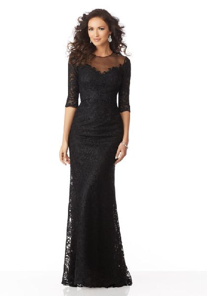 Plain Formal Gowns, Color : Black