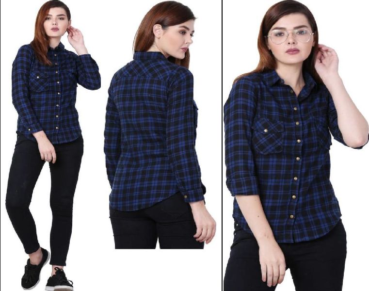 Full Sleeve Cotton Checked Shirts, Size : L, M, XL
