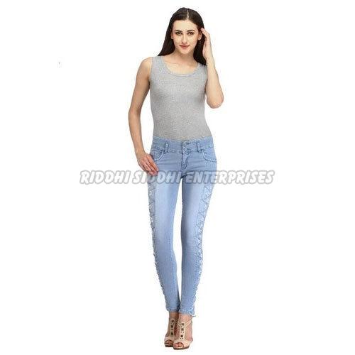 Ladies Designer Light Blue Denim Jeans