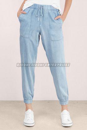 Ladies Faded Jogger Jeans