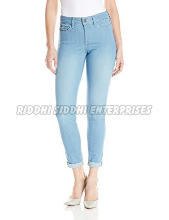 Ladies Light Blue Faded Jeans, Occasion : Casual Wear