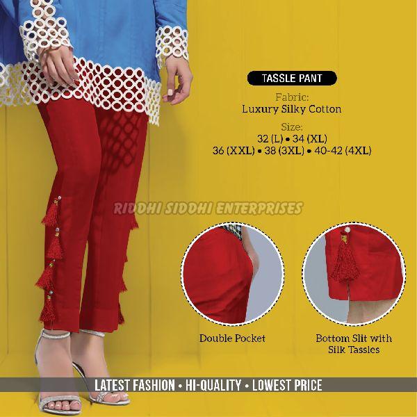 Ladies Tassel Pants, Technics : Handloom