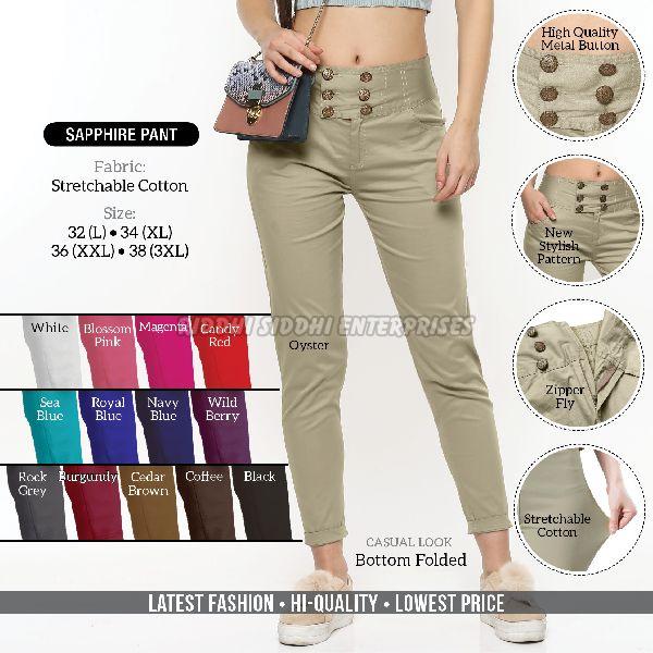 Sapphire Pants, Feature : Hi-quality Metal Button, Low Price, Zipper Fly,  Pattern : New Stylish Pattern at Best Price in Gurugram