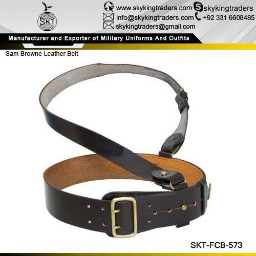 Army Sam Browne Uniform Leather Belt