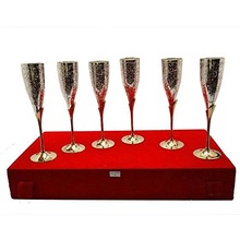 Brass Goblet Flute Champagne Wine Glass Wine