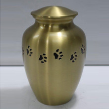 Paw Print Gold Brass Urn, for Pet