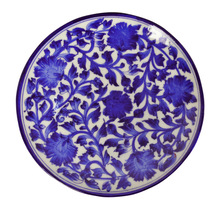 Ceramic Decorative Hanging Wall Plates, Color : BLUE