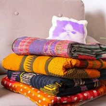 Vintage sari quilt