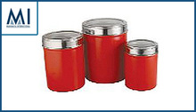 STAINLESS STEEL CANISTERS STORAGE