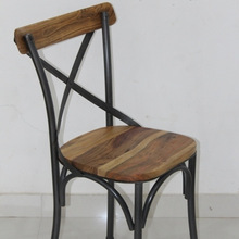 iron metal and wooden Dining chair