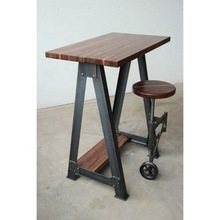 Iron Writing Desk with wooden top