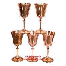 Brass Metal Goblet With Copper Finish, Feature : Stocked