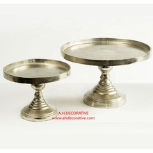 Rough Silver Metal Cake Stand