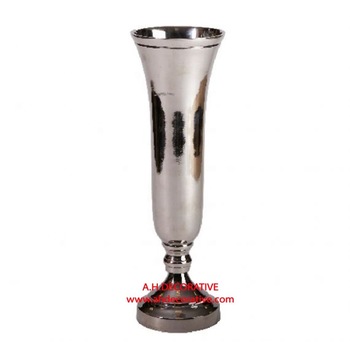 A.H. Decorative Aluminium Silver Metal Floor Vase, Style : AMERICAN STYLE