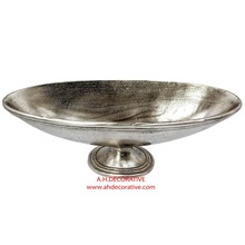 A.H. Decorative Aluminium Silver Metal Flower Bowl