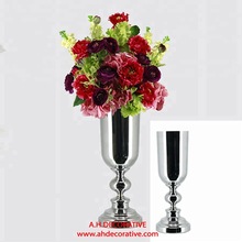Aluminium silver metal flower vase, Style : AMERICAN STYLE