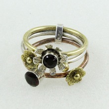 Garnet Gemstone Stackable Ring, Gender : Children's, Men's, Unisex, Women's