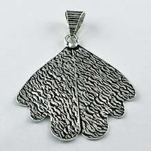 Plain Oxidized Silver Leaf Pendant