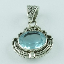 Royal Blue Topaz Stone Pendant