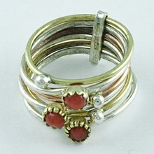 Sterling Silver Stackable Ring, Size : Small to Large