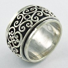 Women Plain Silver Spinner Ring, Size : Small to Large