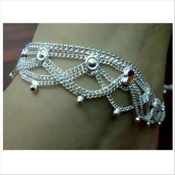 Multi chain metal anklet