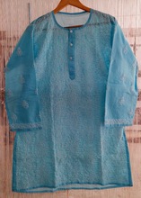 Chikan hand embroidery tunics blouses, Feature : Anti-Pilling, Breathable, Eco-Friendly, Plus Size