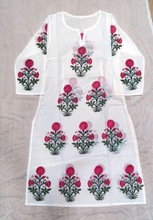 Hand Block Printed Cotton Kaftans, Size : S/M/L/XL
